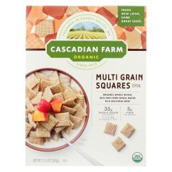 Cascadian Farm Cereal - Organic - Multi-grain Squares - 12.3 Oz - Case Of 10